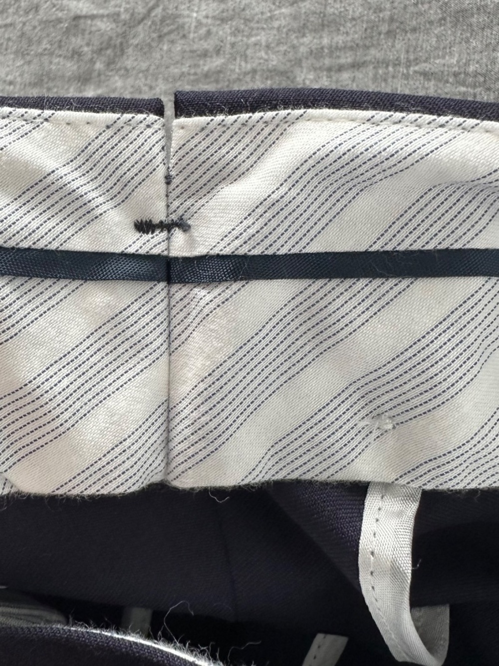 Brooks Brothers 1818 Mens Blue Wool Reda Dress Pants Slim Fit 34x32 *Altered* - Picture 7 of 11